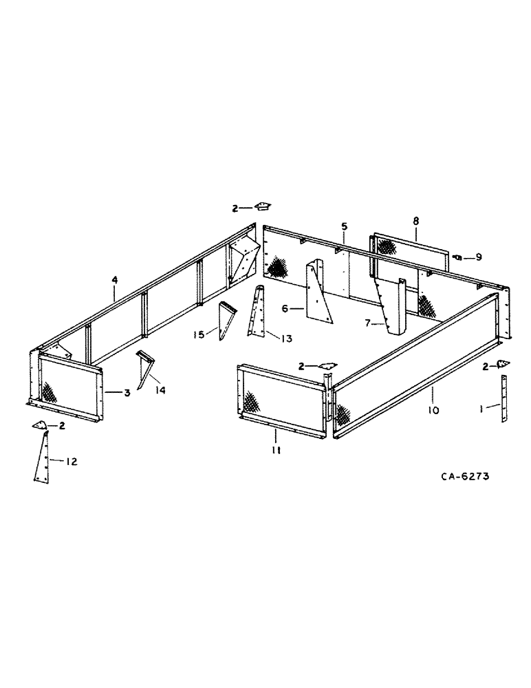 Схема запчастей Case IH 1482 - (26-06) - GRAIN TANK, GRAIN TANK EXTENSIONS Grain Tank