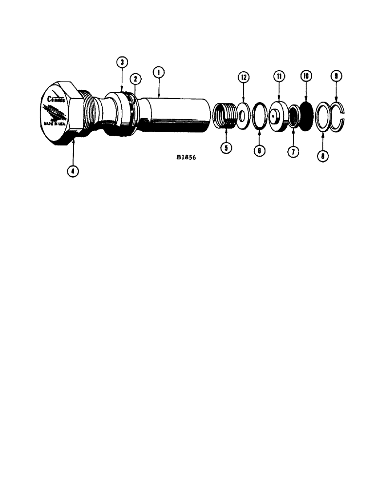 Схема запчастей Case IH 1060 - (256[1]) - RELIEF VALVE ASSEMBLY (35) - HYDRAULIC SYSTEMS