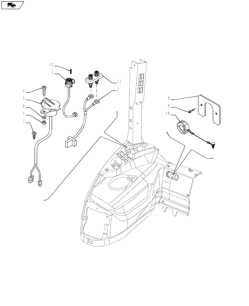 Схема запчастей Case IH PUMA 215 - (55.512.02[03]) - AUXILIARY POWER SOCKETS AND CAPS (55) - ELECTRICAL SYSTEMS