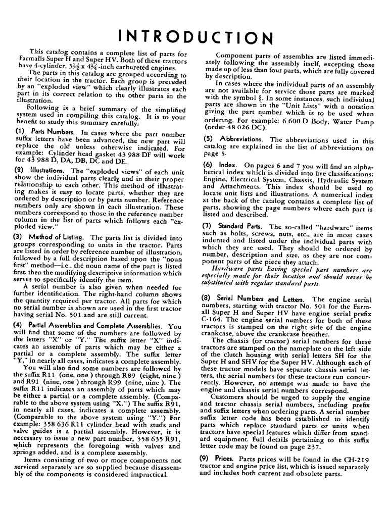 Схема запчастей Case IH SUPER-H - (000) - INTRODUCTION - SERIAL NUMBER LOCATIONS (00) - GENERAL