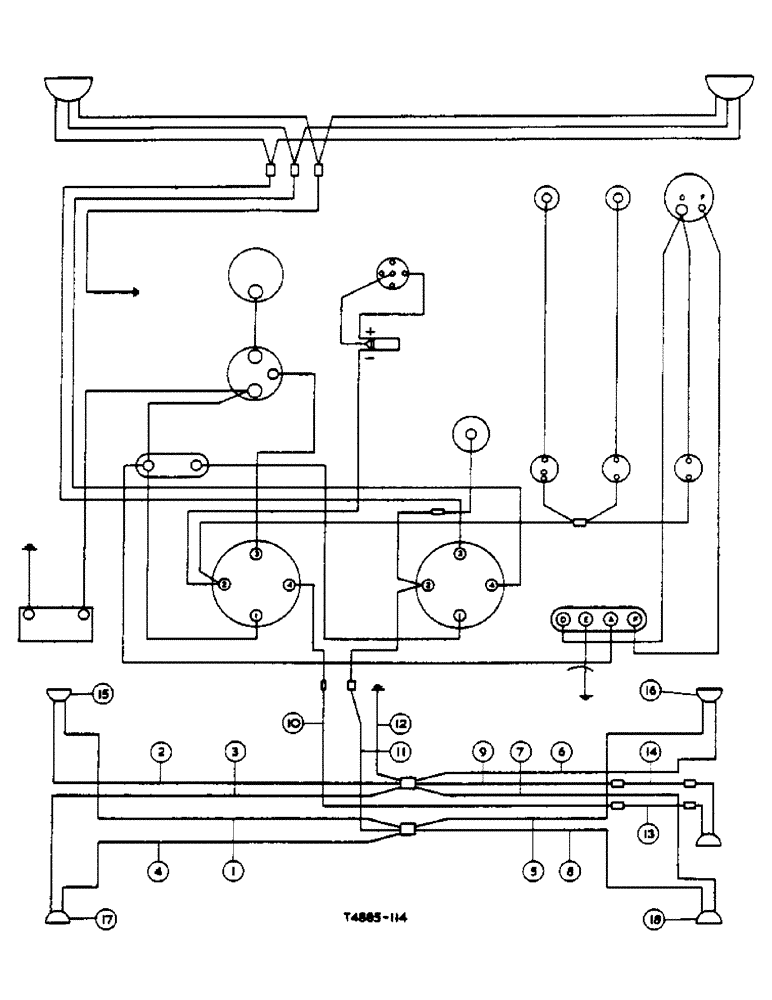 Схема запчастей Case IH 434 - (3-24) - RTA LIGHTING ATTACHMENT, PETROL - ELECTRICAL (04) - ELECTRICAL SYSTEMS