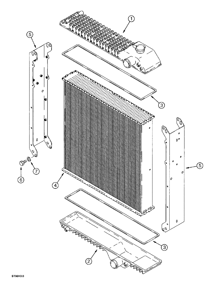 Схема запчастей Case IH 8920 - (2-006) - RADIATOR ASSEMBLY (02) - ENGINE