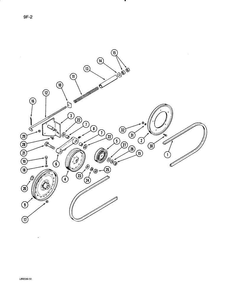 Схема запчастей Case IH 1670 - (9F-02) - STRAW SPREADER DRIVE (19) - STRAW SPREADER & CHOPPER