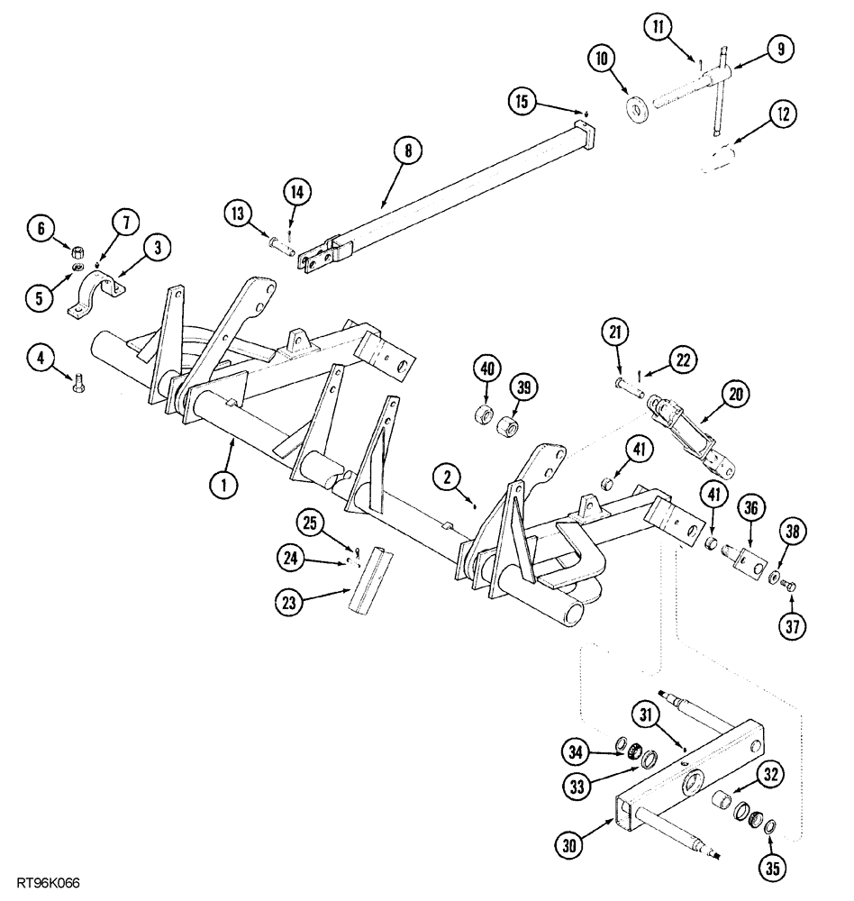 Схема запчастей Case IH 5850 - (09-08) - MAIN FRAME AXLES AND DEPTH CONTROL, FLAT FOLD, 19 FOOT THROUGH 27 FOOT WIDE (09) - CHASSIS