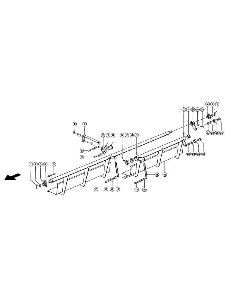 Схема запчастей Case IH 110 - (105) - BALE STACKER, UPPER FLAPS (VAR.9045) (17) - BALE STACKER