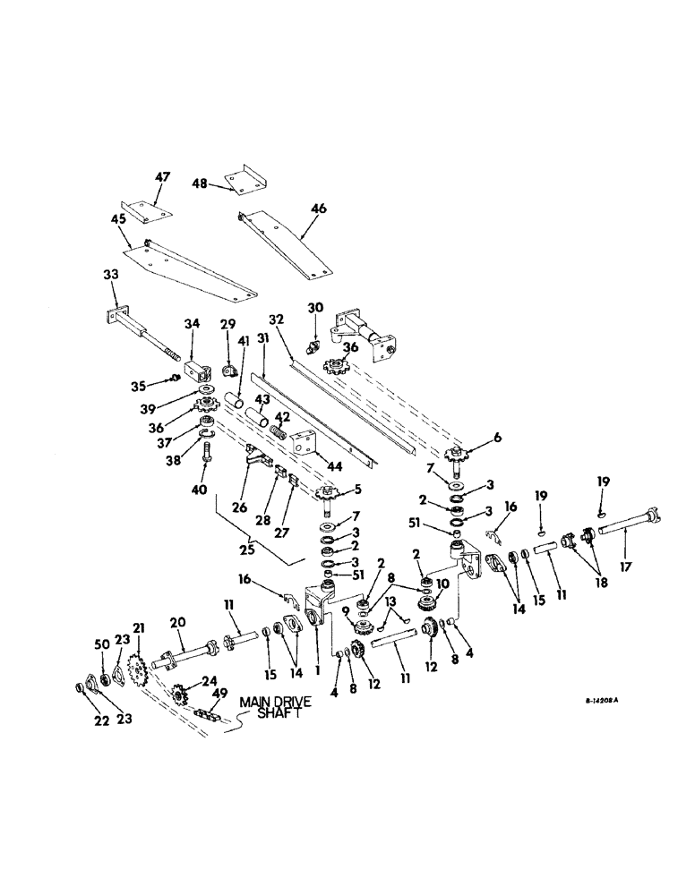 Схема запчастей Case IH 429 - (B-15) - GATHERER DRIVE (58) - ATTACHMENTS/HEADERS