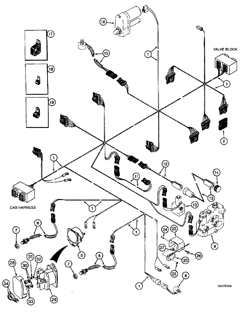 Схема запчастей Case IH 2188 - (4-02) - FRONT HARNESS (06) - ELECTRICAL