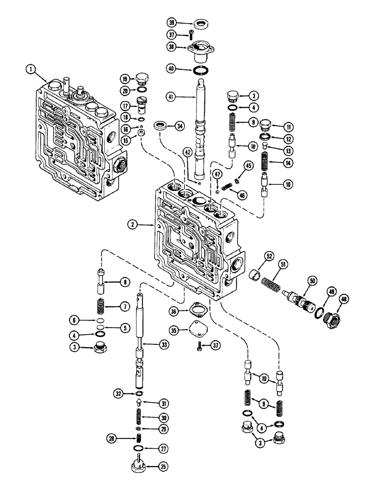 Схема запчастей Case IH 2590 - (8-252) - A148160 TRANSMISSION CONTROL VALVE (08) - HYDRAULICS