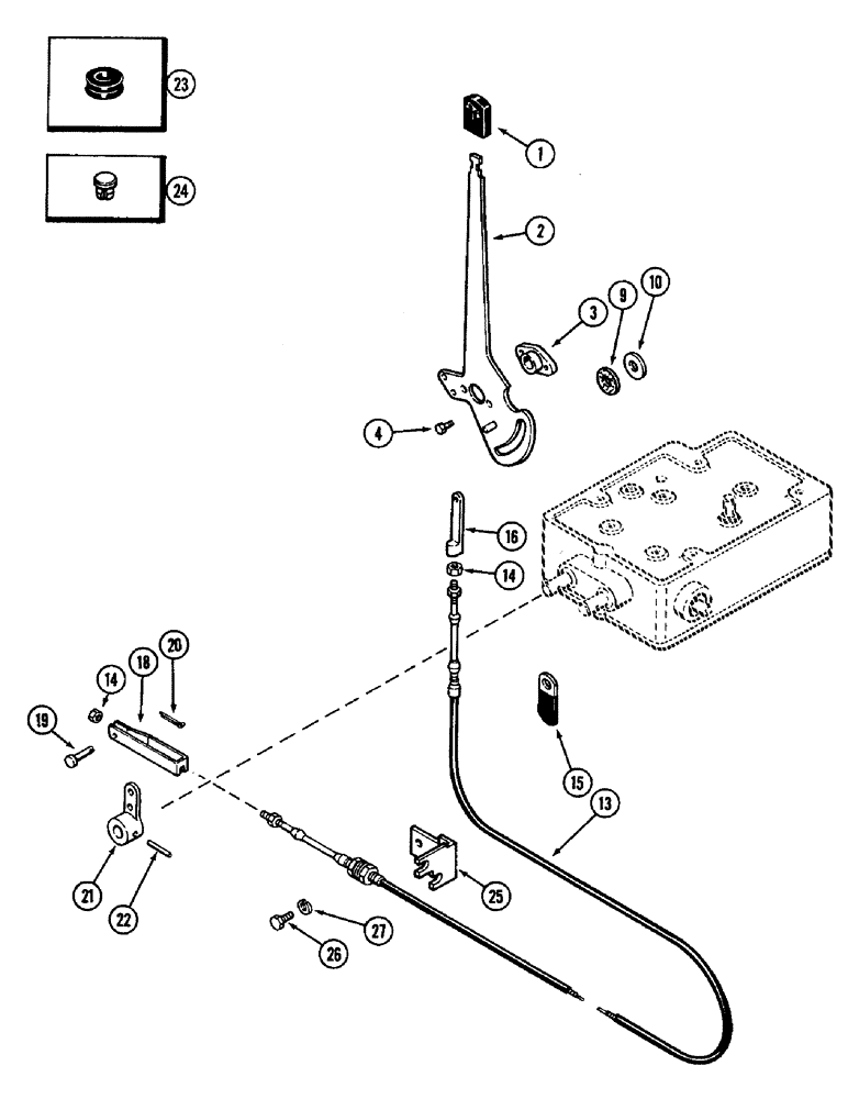 Схема запчастей Case IH 3294 - (8-344) - DEPTH SENSING CONTROL LINKAGE (08) - HYDRAULICS