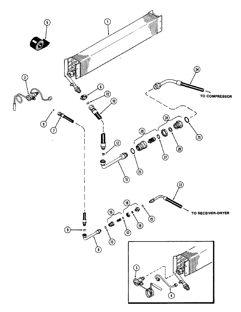 Схема запчастей Case IH 2870 - (408) - CAB, AIR CONDITIONER AND LINES (09) - CHASSIS/ATTACHMENTS