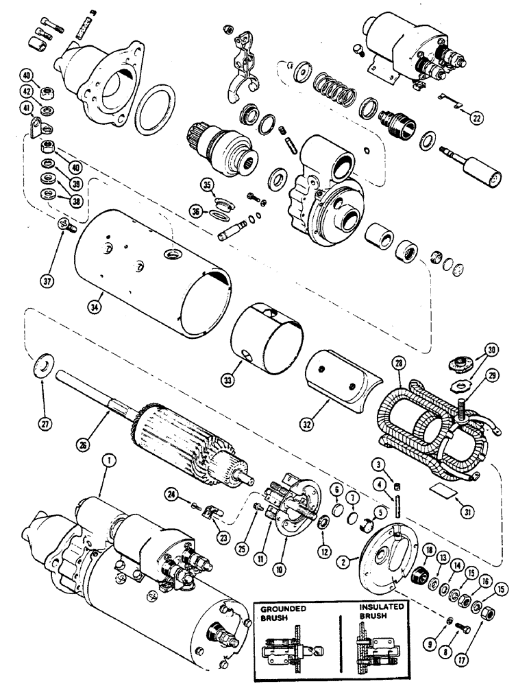 Схема запчастей Case IH 2390 - (4-114) - A145324 STARTER ASSEMBLY (04) - ELECTRICAL SYSTEMS