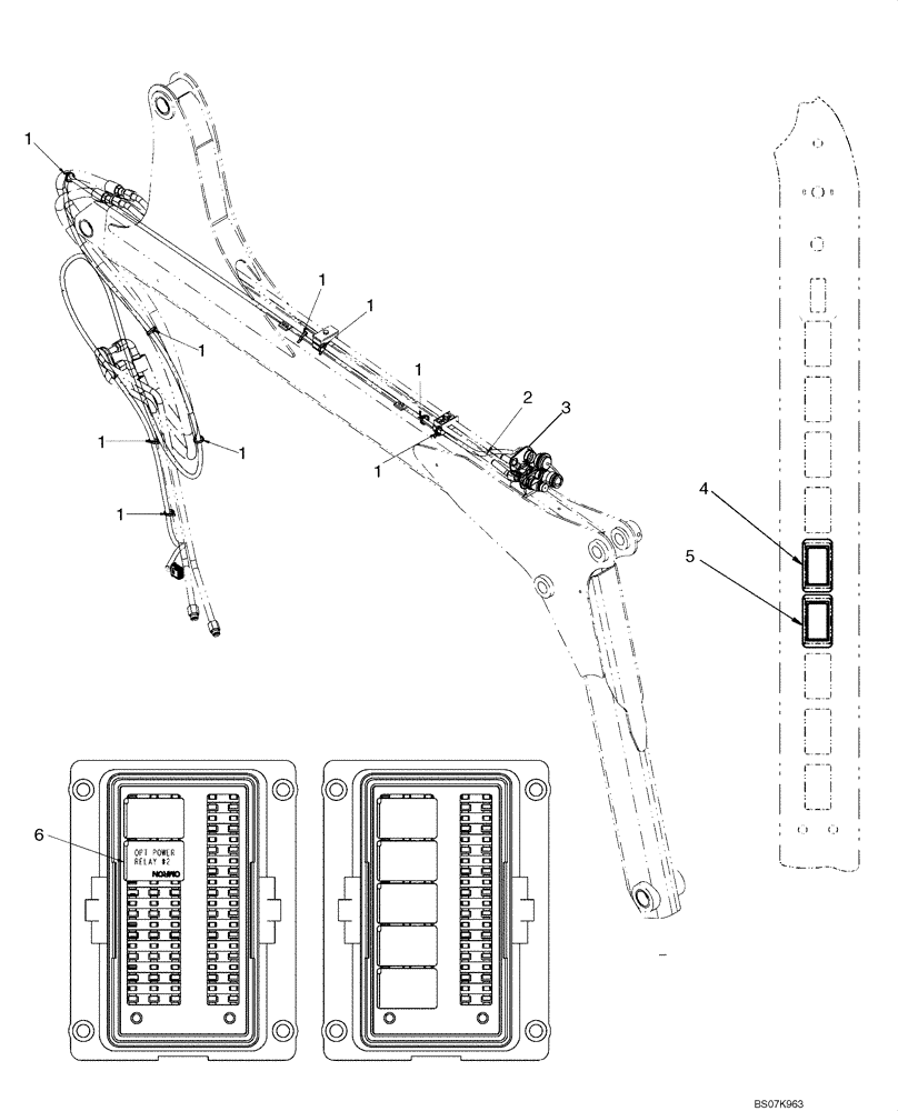 Схема запчастей Case IH 435 - (04-27) - ELECTRIC - FRONT AUXILIARY (04) - ELECTRICAL SYSTEMS