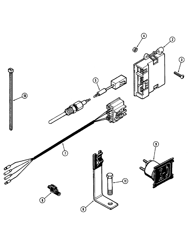 Схема запчастей Case IH 2590 - (4-078) - PYROMETER MODULE AND THERMOCOUPLE, FIELD INSTALLED, PRIOR TO P.I.N 8841101 (04) - ELECTRICAL SYSTEMS