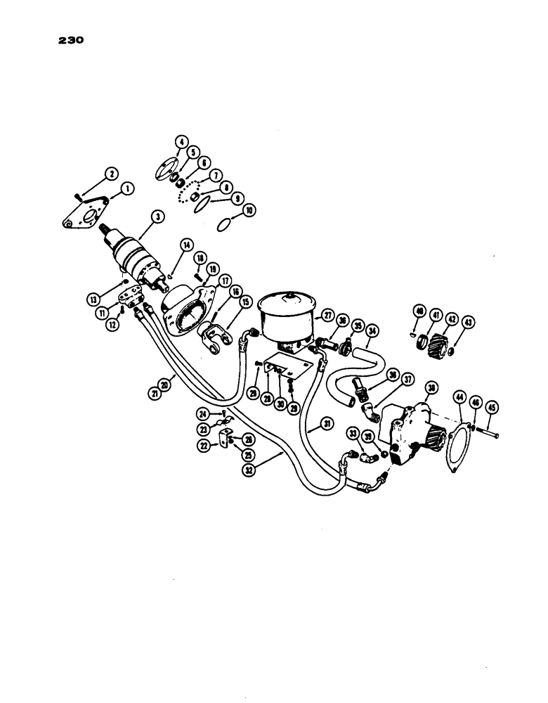 Схема запчастей Case IH 530 - (230) - POWER STEERING, GENERAL PURPOSE BEFORE S/N 8191147, PRIOR TO S/N 8262800 (05) - STEERING