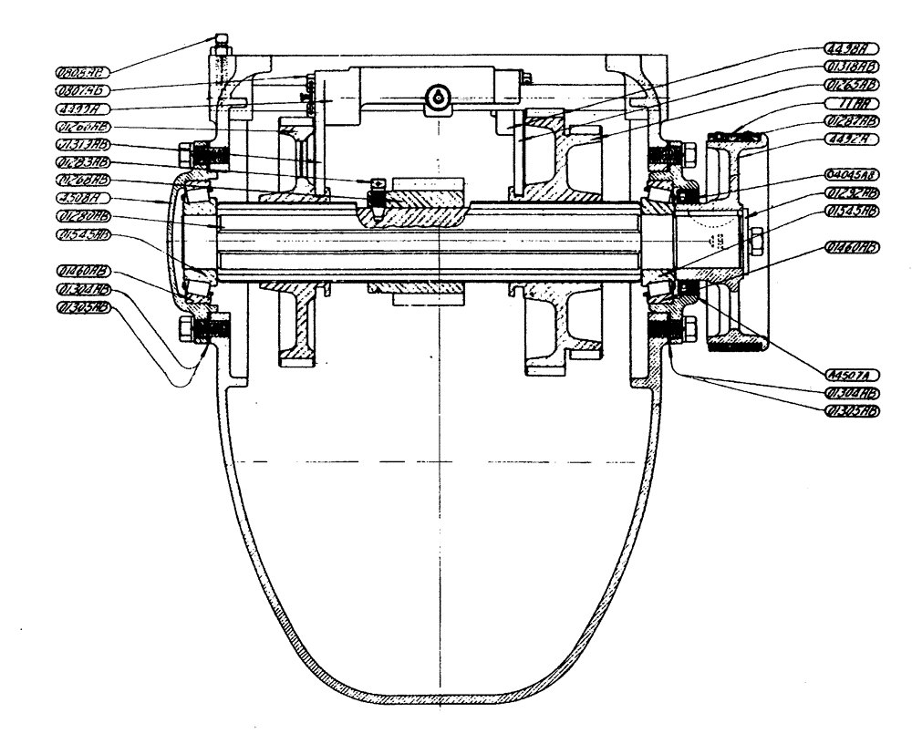Схема запчастей Case IH L-SERIES - (049) - SLIDING GEAR SHAFT ASSEMBLY (06) - POWER TRAIN
