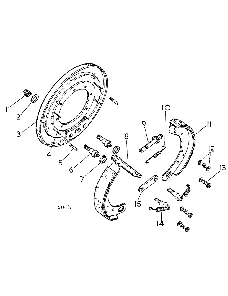 Схема запчастей Case IH 2400 - (04-11) - BRAKE DRUM (5.1) - BRAKES