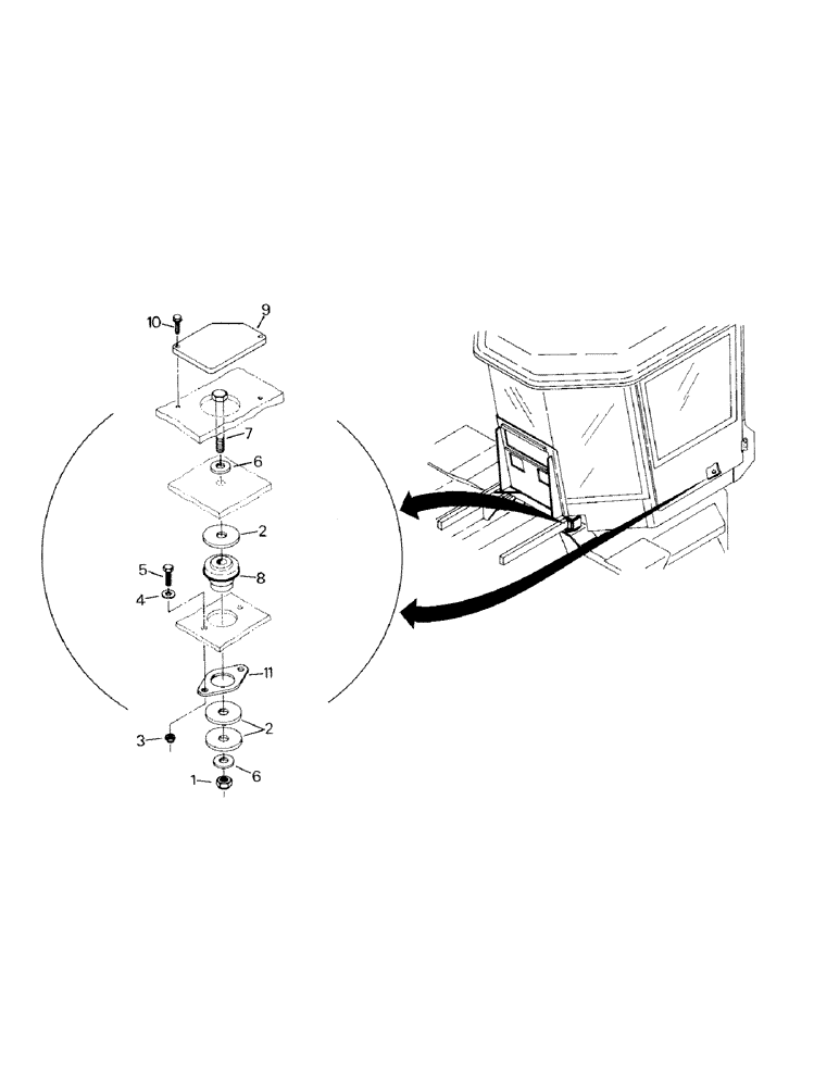 Схема запчастей Case IH STEIGER - (01-02) - CAB MOUNTING (10) - CAB