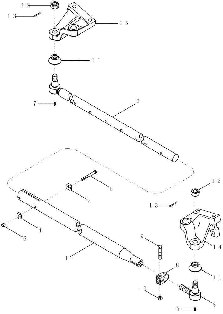 Схема запчастей Case IH 2377 - (05-08) - AXLE, ADJUSTABLE - TIE ROD, STEERING (04) - STEERING