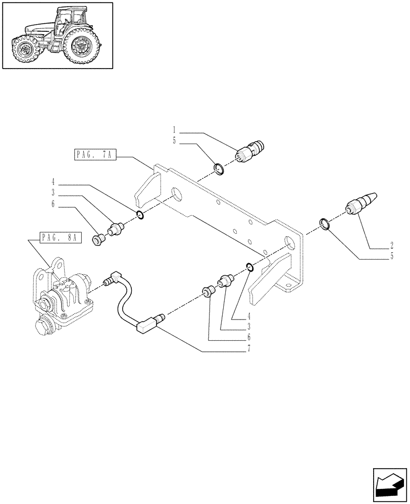 Схема запчастей Case IH MAXXUM 100 - (1.68.6[11]) - TRAILER AIR BRAKE UK - QUICK-FIT CONNECTIONS AND PIPES - D6753 (VAR.332739-333739) (05) - REAR AXLE