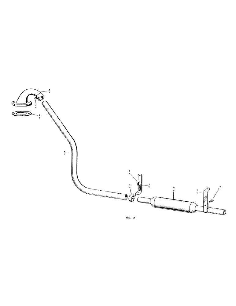 Схема запчастей Case IH 950 - (166) - DOWNSWEPT EXHAUST AND SILENCER (02) - ENGINE