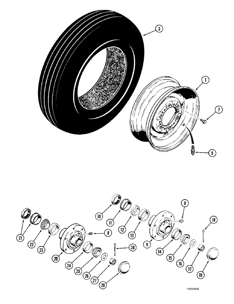 Схема запчастей Case IH 5800 - (9-12) - WHEELS AND HUBS, MAIN FRAME, COMMON PARTS, FLAT FOLD (09) - CHASSIS/ATTACHMENTS