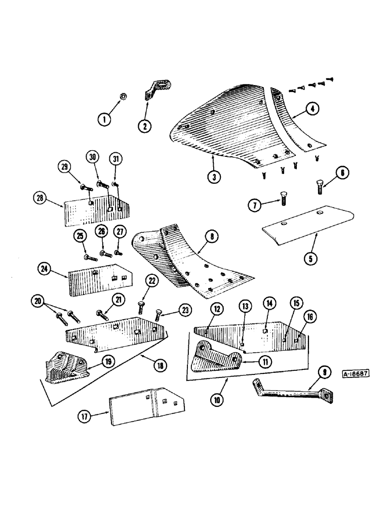 Схема запчастей Case IH CASE - (16) - EXC12, PER BOTTOM 