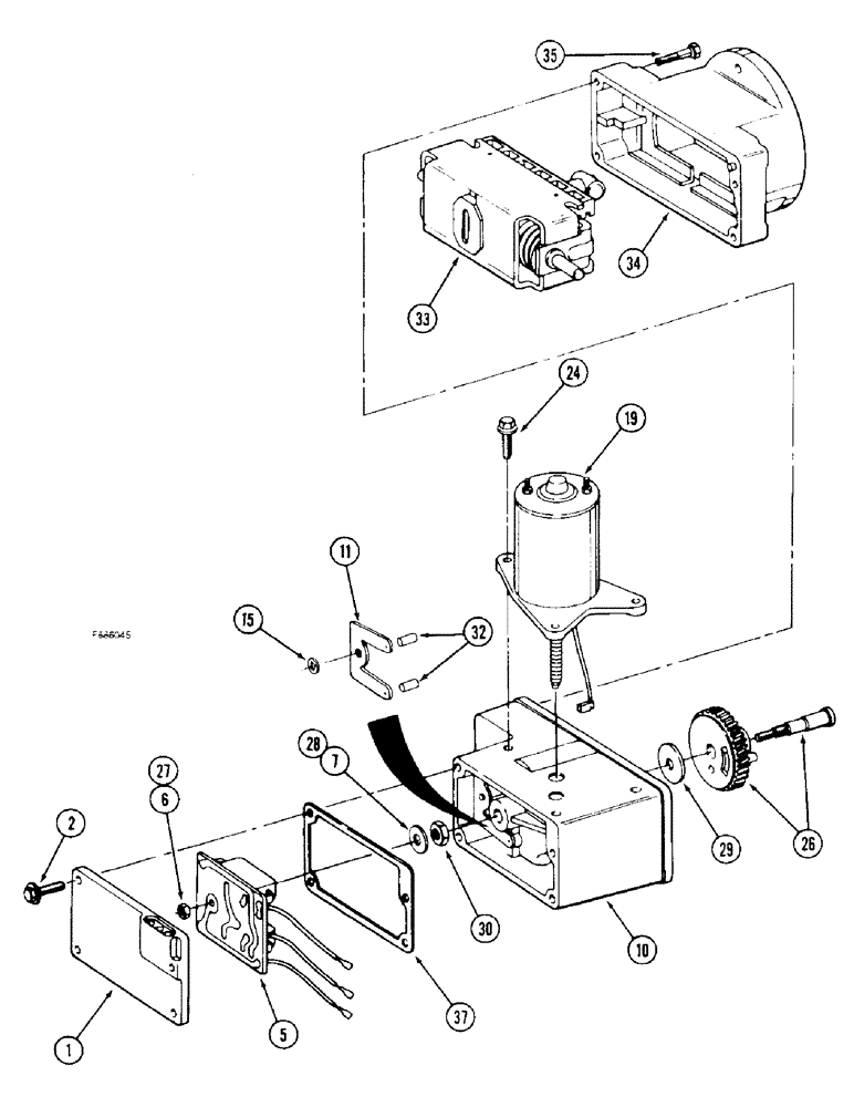 Схема запчастей Case IH 9350 - (6-200) - ELECTRIC SHIFT ASSEMBLY, FOR ALL LIMITED SLIP AXLES (06) - POWER TRAIN