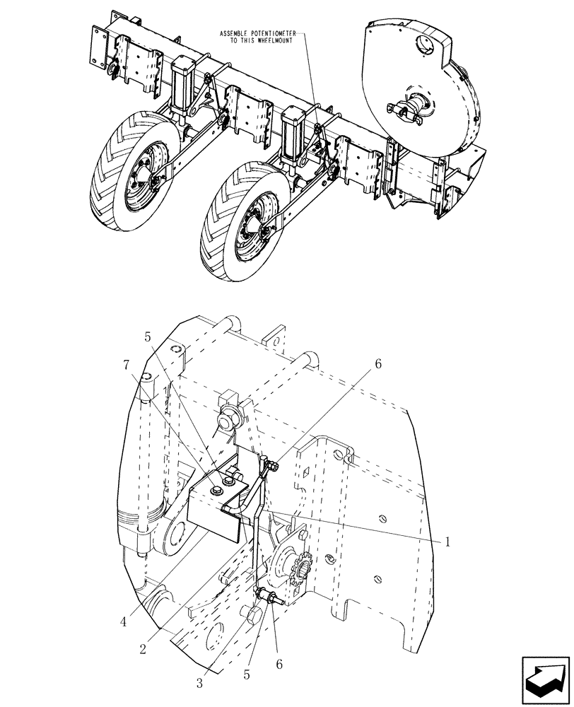 Схема запчастей Case IH 1200 - (A.50.A[03]) - ELECTRICAL - HARNESS, AFS MONITOR/ CONTROLLER SYSTEM - POTENTIOMETER MNT - RIGID TRAILING W/ V-DRIVE A - Distribution Systems