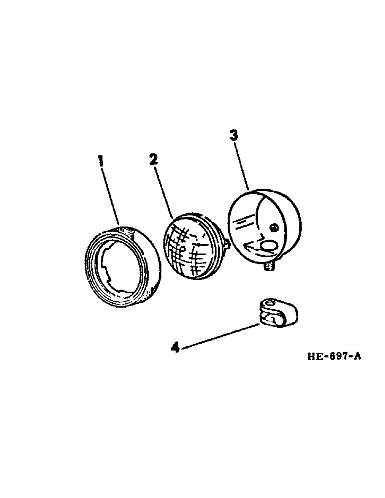 Схема запчастей Case IH 375 - (G-23[A]) - ELECTRICAL SYSTEM, HEADLIGHT, DOMINION, RUBBER MOULDING TYPE (06) - ELECTRICAL SYSTEMS