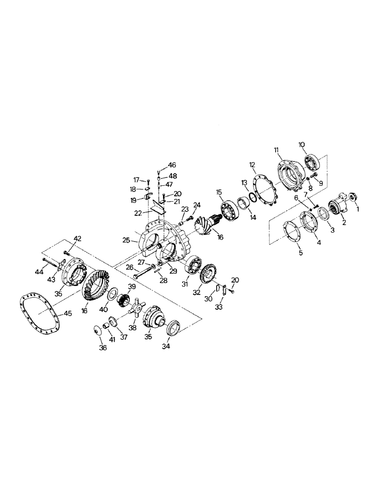 Схема запчастей Case IH KP-525 - (04-20) - DIFFERENTIAL ASSEMBLY (04) - Drive Train