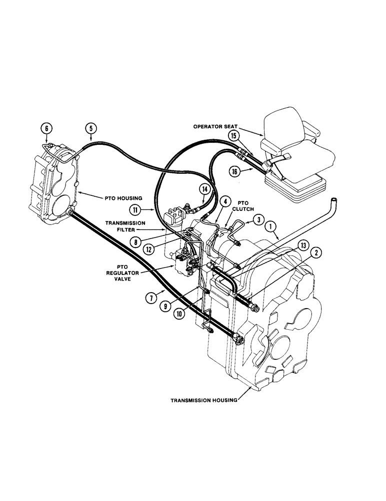 Схема запчастей Case IH 4994 - (1-15) - PICTORIAL INDEX, PTO HYDRAULICS (00) - PICTORIAL INDEX