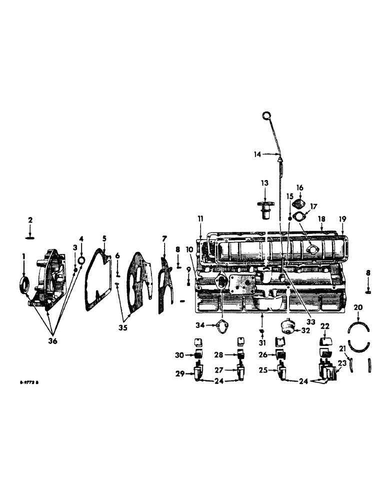 Схема запчастей Case IH 303 - (323) - BD-220 ENGINE, 3-9/16 X 3-11/16, CRANKCASE AND RELATED PARTS (10) - ENGINE