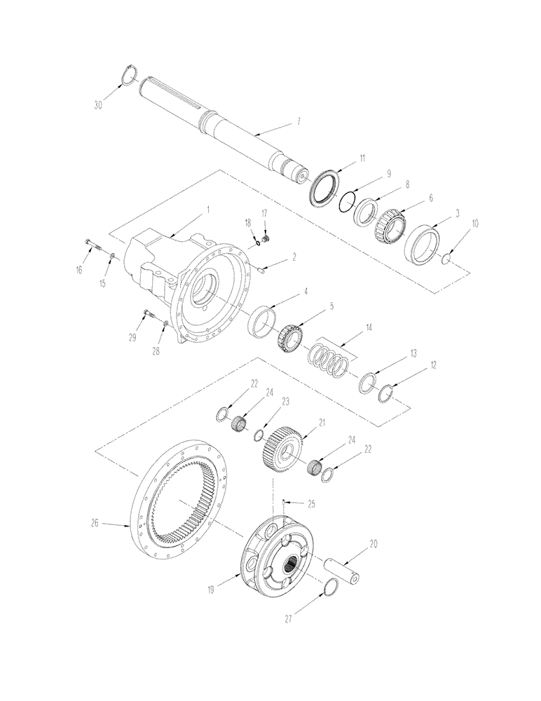 Схема запчастей Case IH STX275 - (06-63) - AXLE ASSEMBLY - FINAL DRIVE, HEAVY DUTY (06) - POWER TRAIN