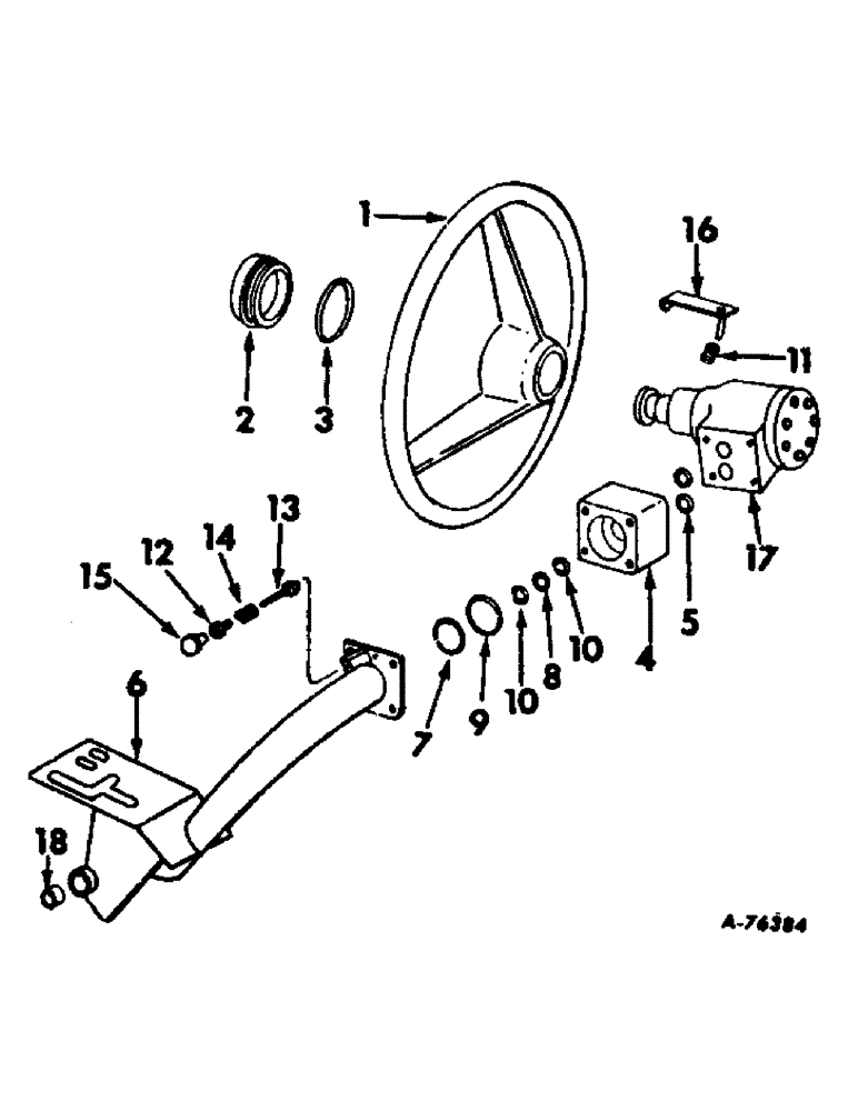 Схема запчастей Case IH 915 - (J-5) - STEERING MECHANISM, STEERING WHEEL Steering Mechanism