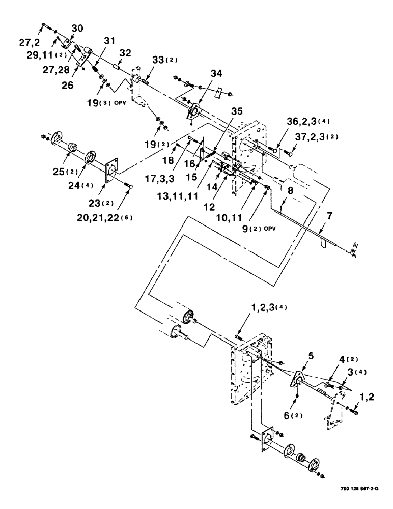 Схема запчастей Case IH 8460 - (22) - MESH WRAP ROLLER ASSEMBLY, SERIAL NUMBER CFH0073011 AND LATER 