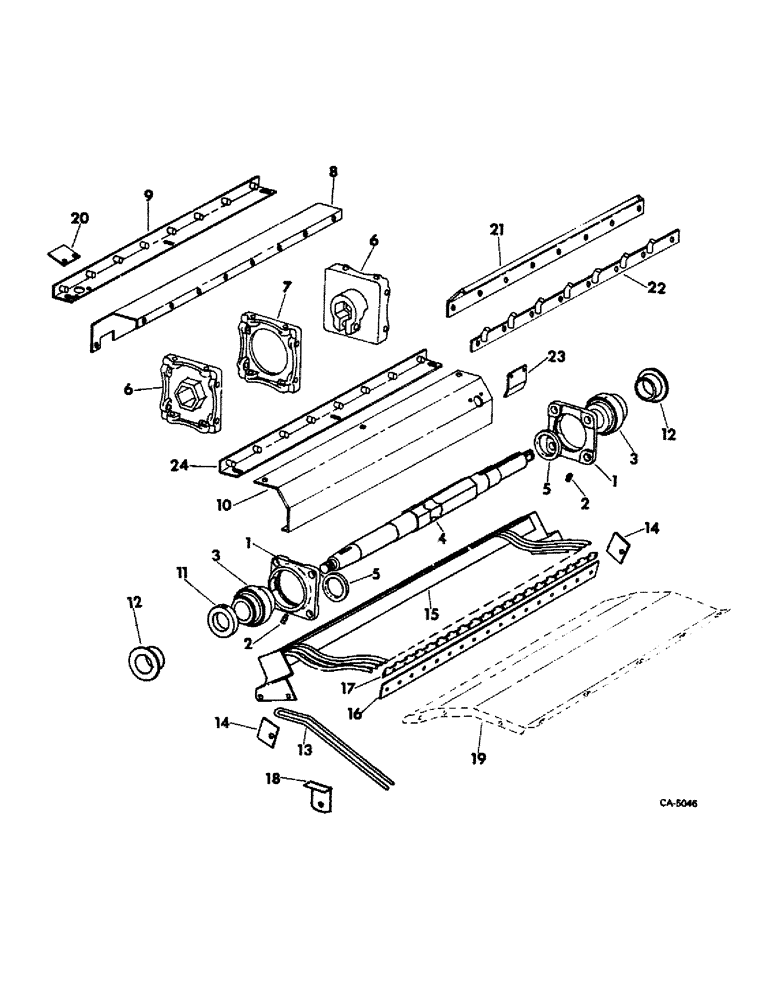 Схема запчастей Case IH 914 - (21-10) - THRESHING CYLINDER AND CONCAVE, CYLINDER BEATER, OPTIONAL AND EDIBLE BEAN (14) - THRESHING