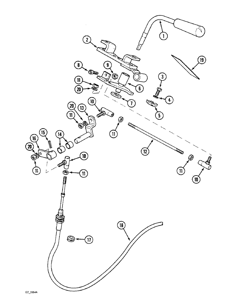 Схема запчастей Case IH 3220 - (6-082) - CREEPER CONTROLS, UPPER, TRACTOR WITH CAB (06) - POWER TRAIN