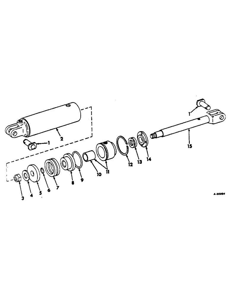 Схема запчастей Case IH 641 - (AD-14) - HYDRAULIC CYLINDER, 1963 TO 1964 