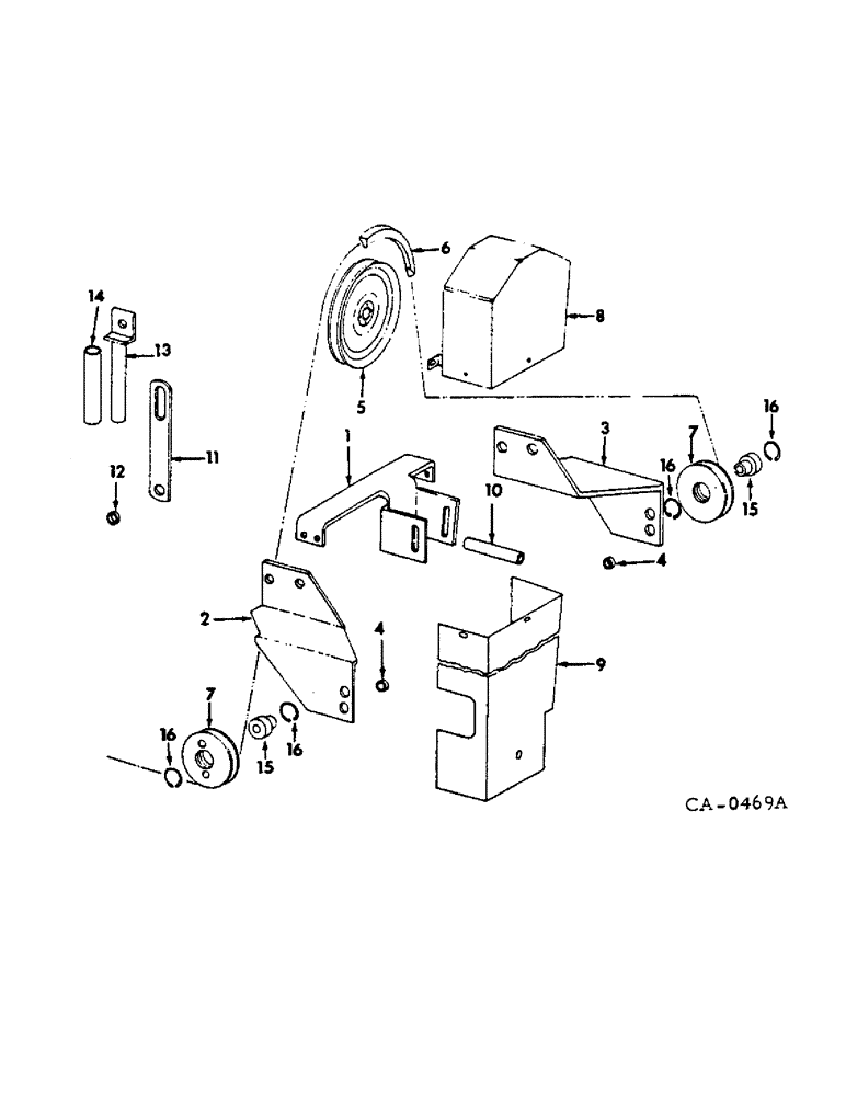 Схема запчастей Case IH 3160 - (B-09) - 3160 ROTARY CUTTER, DRIVE AND SUPPORTS 