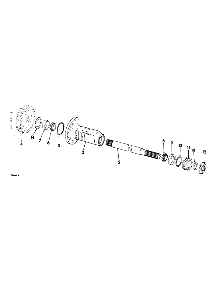 Схема запчастей Case IH 544 - (B-22) - POWER TRAIN, REAR AXLE, INTERNATIONAL TRACTORS (03) - POWER TRAIN