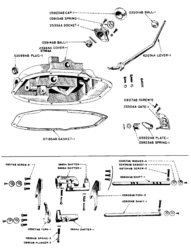 Схема запчастей Case IH SO-SERIES - (102) - GEAR SHIFT PARTS, S, SC, SO (06) - POWER TRAIN