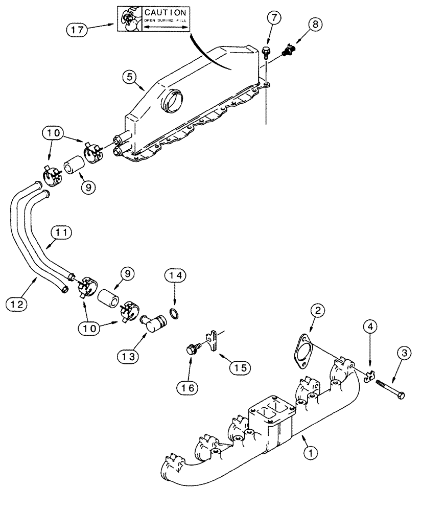 Схема запчастей Case IH 420 - (02-06) - MANIFOLDS (01) - ENGINE