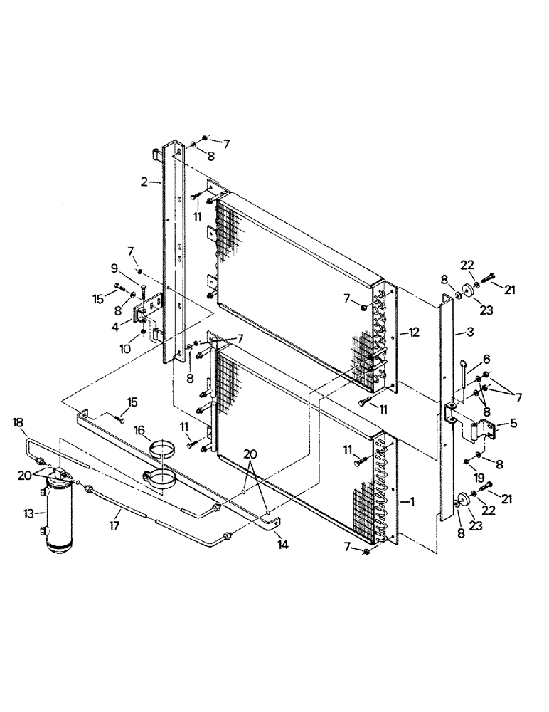 Схема запчастей Case IH CP-1325 - (03-09) - OIL COOLER AND CONDENSER MOUNTING (03) - Climate Control