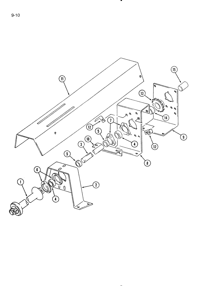 Схема запчастей Case IH 595 - (9-10) - MAIN DRIVE SHAFT FRONT, 540 RPM (09) - CHASSIS/ATTACHMENTS