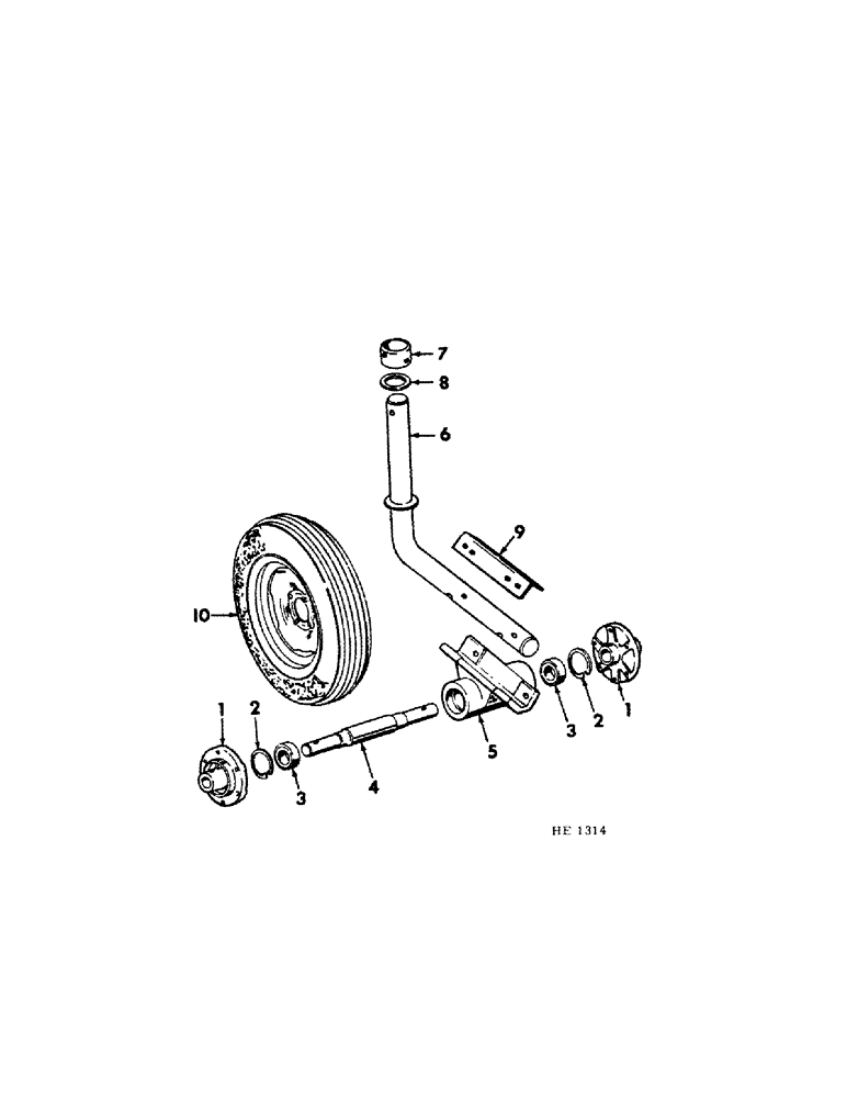 Схема запчастей Case IH 230 - (09-3[A]) - FRAME, CASTER WHEEL HUB AND AXLE (DUAL) (12) - FRAME