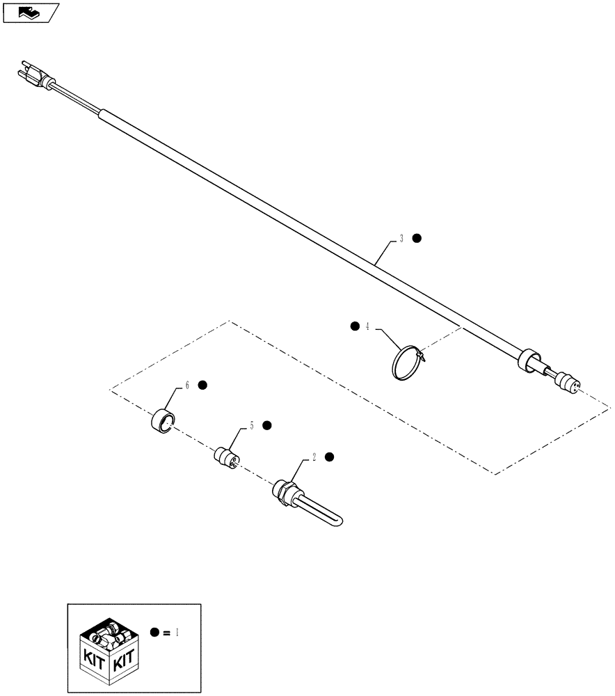 Схема запчастей Case IH FARMALL 35B - (88.100.19) - DIA KIT, TRANSMISSION IMMERSION HEATER - 84579328 (00) - GENERAL & PICTORIAL INDEX