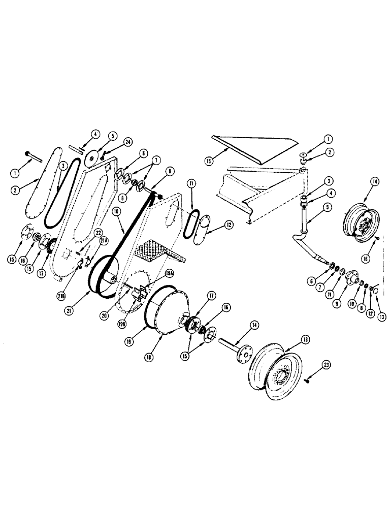 Схема запчастей Case IH 650 - (08) - DRIVE WHEELS AND CHAIN CASE 