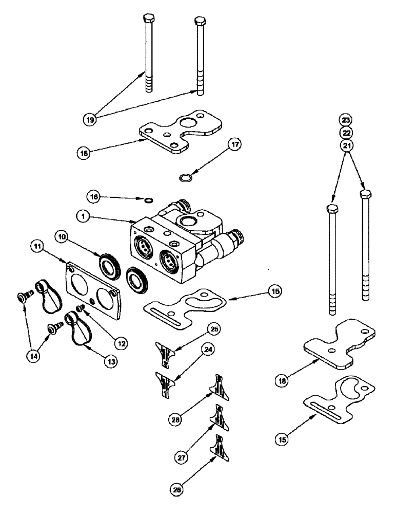 Схема запчастей Case IH MX200 - (08-26) - REMOTE HYDRAULIC COUPLINGS (08) - HYDRAULICS