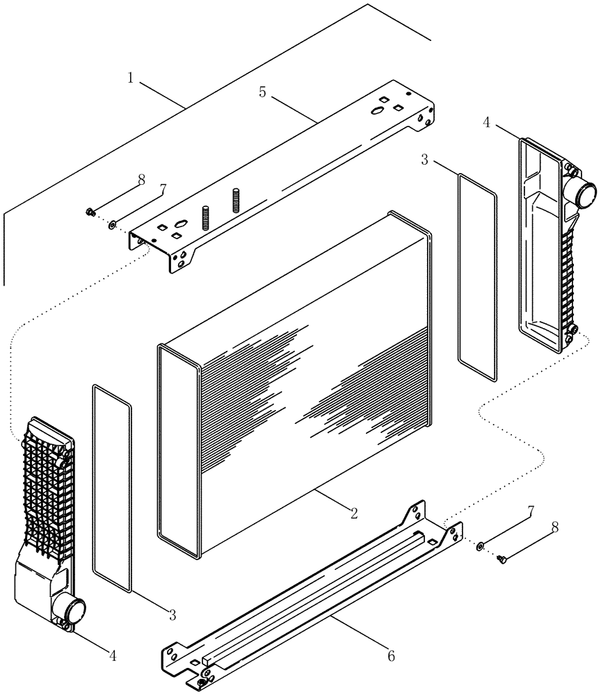 Схема запчастей Case IH MX305 - (02-02) - RADIATOR ASSEMBLY (02) - ENGINE