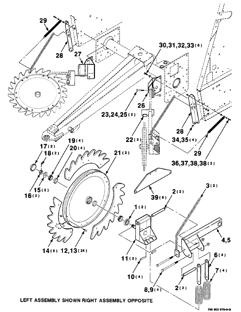 Схема запчастей Case IH 8465 - (9-32) - GATHERING WHEEL KIT, HK50428 GATHERING WHEEL KIT COMPLETE, TO BE ORDERED THROUGH WHOLEGOODS ONLY Decals & Attachments